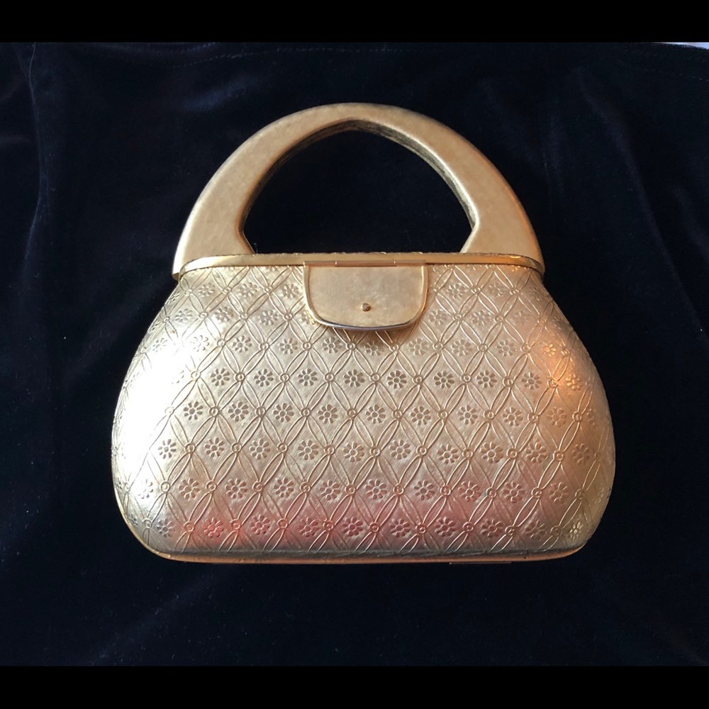 Harry Rosenfeld vintage, gold, metal purse!